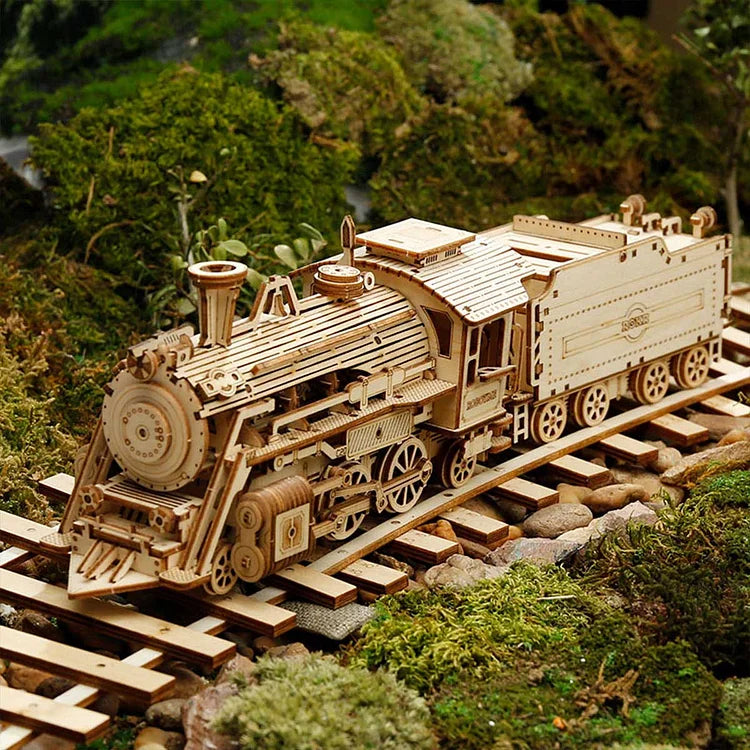 Robotime ROKR Prime Steam Express Train 3D 나무 퍼즐 MC501