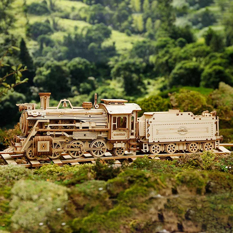 Robotime ROKR Prime Steam Express Train 3D 나무 퍼즐 MC501