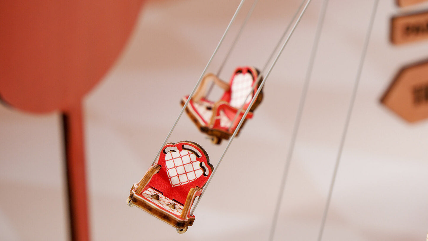 Robotime ROKR スイングライド DIY オルゴール 3D 木製パズル EA02