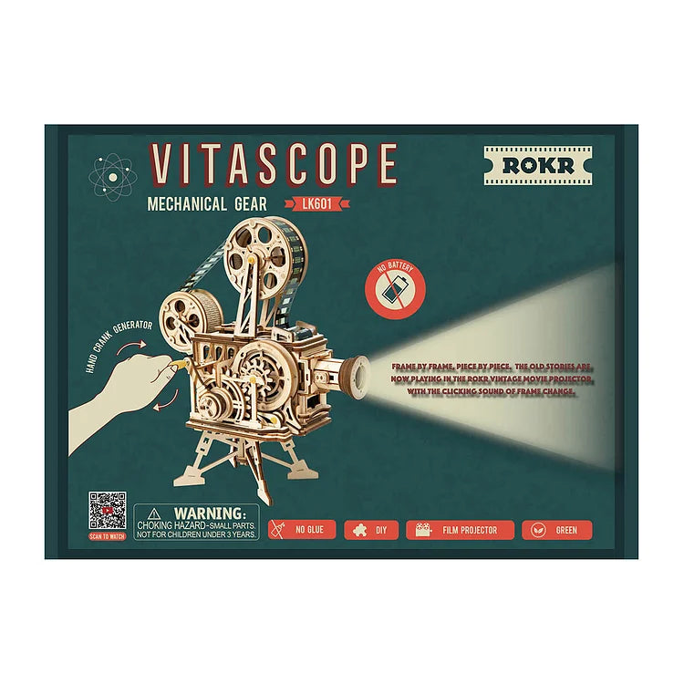 Robotime ROKR Vitascope 영화 프로젝터 3D 나무 퍼즐 LK601