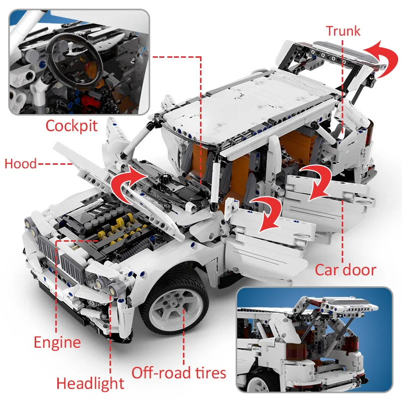 Cada 2208PCS シティ リモートコントロール SUV オフロード車