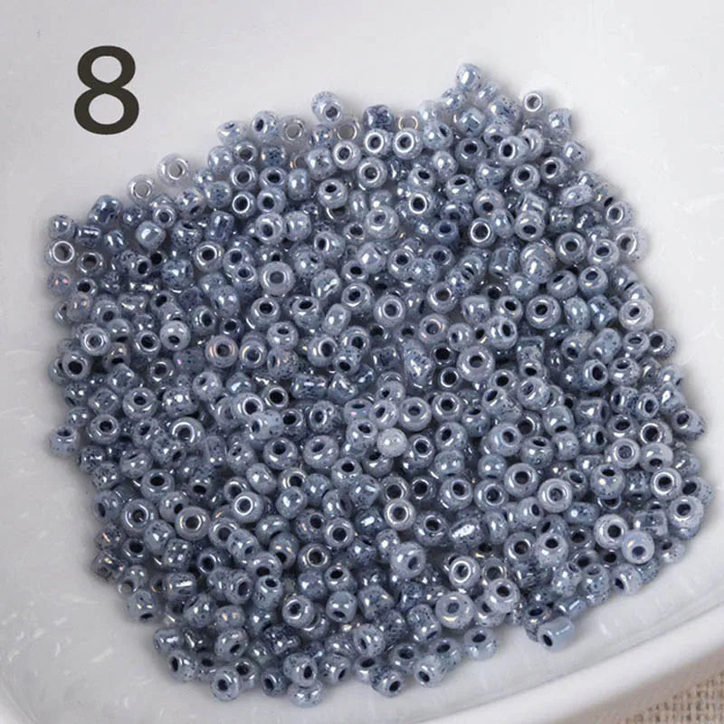 15色 2mm 3mm 4mm クリームガラスチェコシードスペーサービーズ