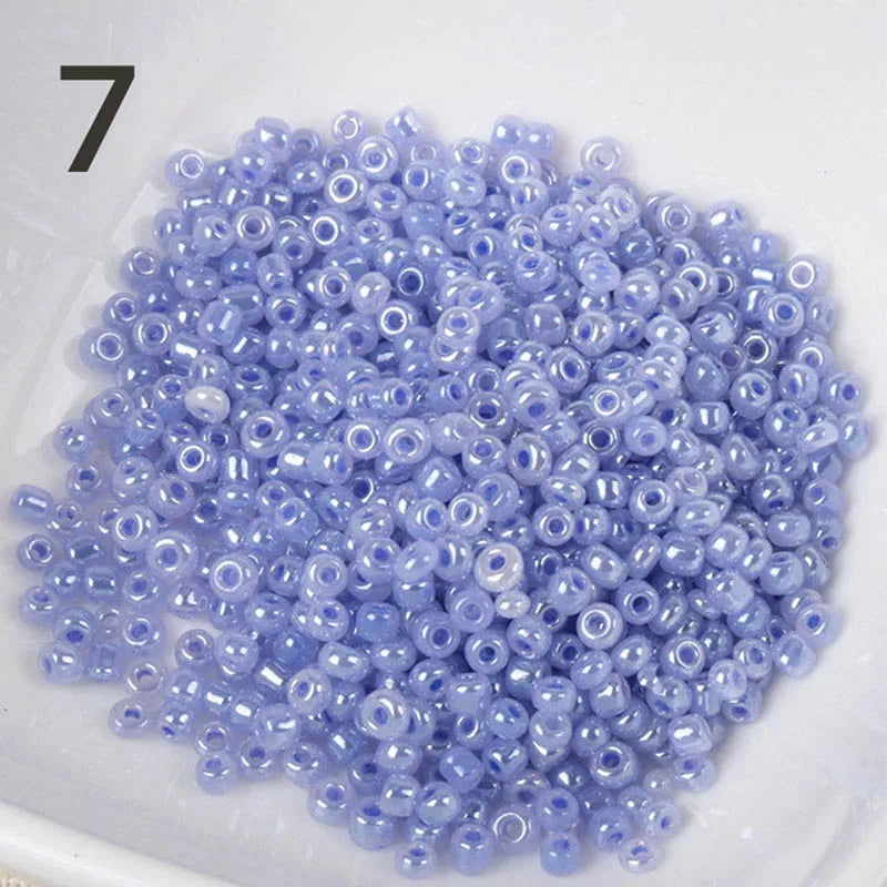 15色 2mm 3mm 4mm クリームガラスチェコシードスペーサービーズ