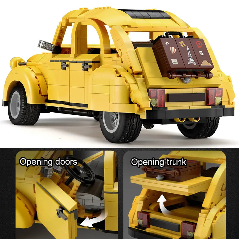Cada 1238pcs 도시 RC 클래식 레트로 스포츠카 C61026W C55021W
