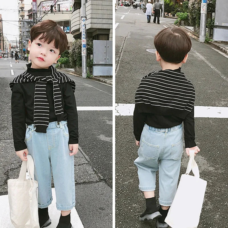 니트 어린이 스카프 아기 목도리