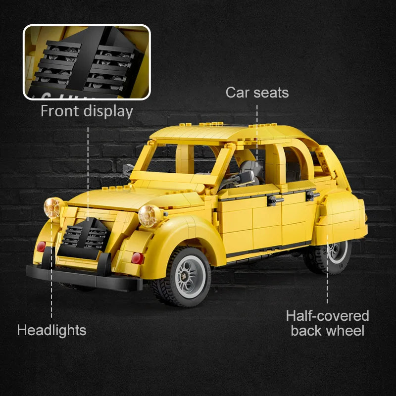 Cada 1238pcs 도시 RC 클래식 레트로 스포츠카 C61026W C55021W