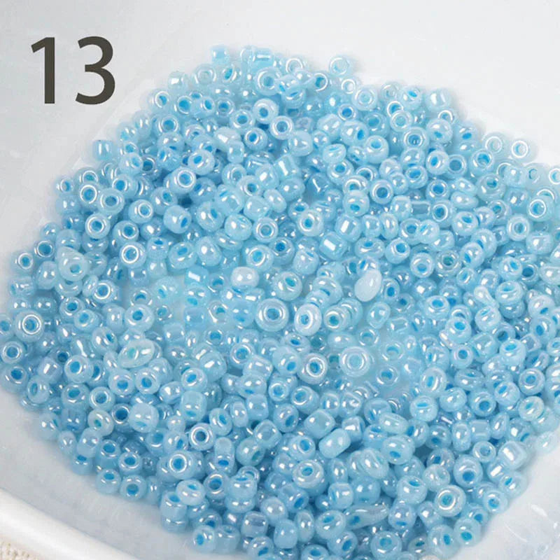 15色 2mm 3mm 4mm クリームガラスチェコシードスペーサービーズ