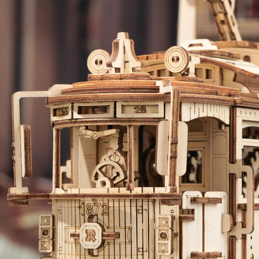 Robotime ROKR クラシック シティ トラム 3D 木製パズル LK801