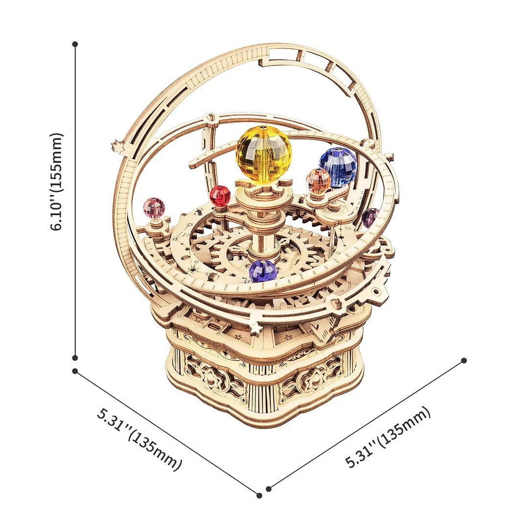 Robotime ROKR Starry Night Orrery Mechanical Music Box AMK51