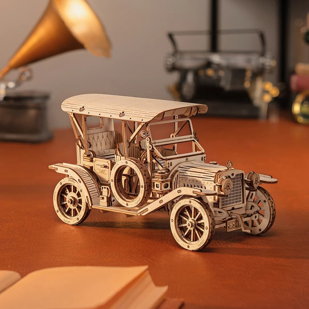 Robotime ROKR ヴィンテージカー 3D 木製パズル MC801