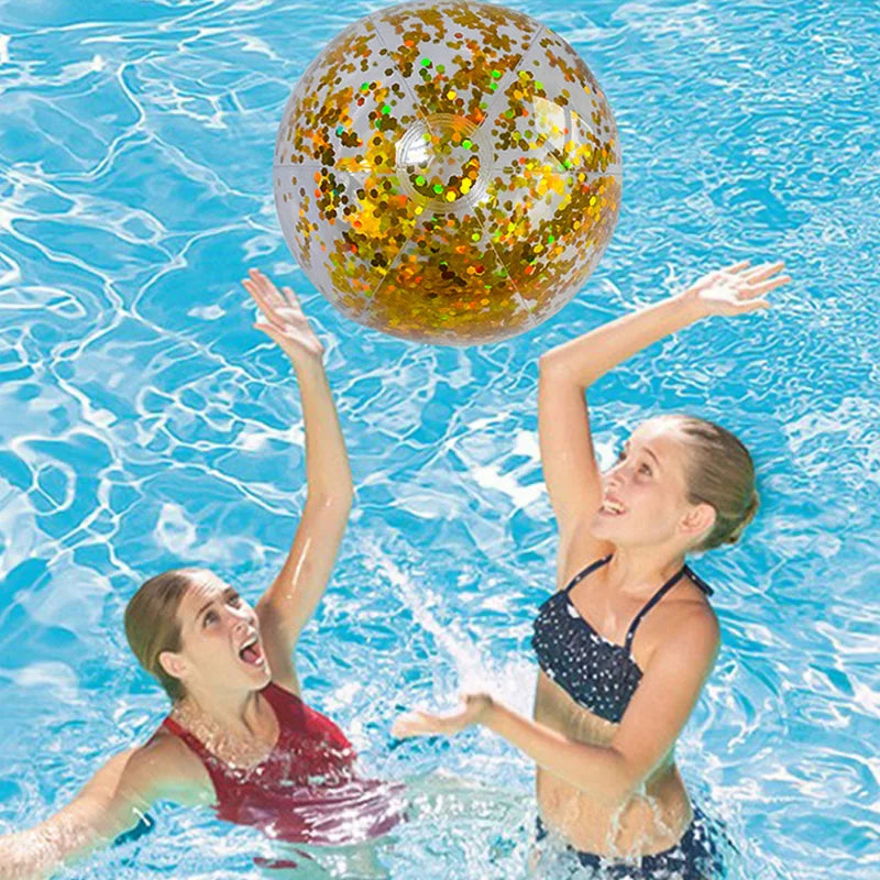 40cm Inflatable Glitter Beach Ball