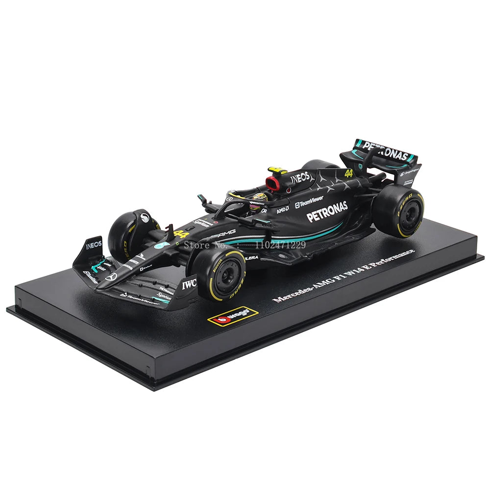 Bburago 1:43 W14 2023 44# ハミルトン メルセデス AMG ペトロナス F1 チーム #63 ラッセル 合金車 ダイキャストカー