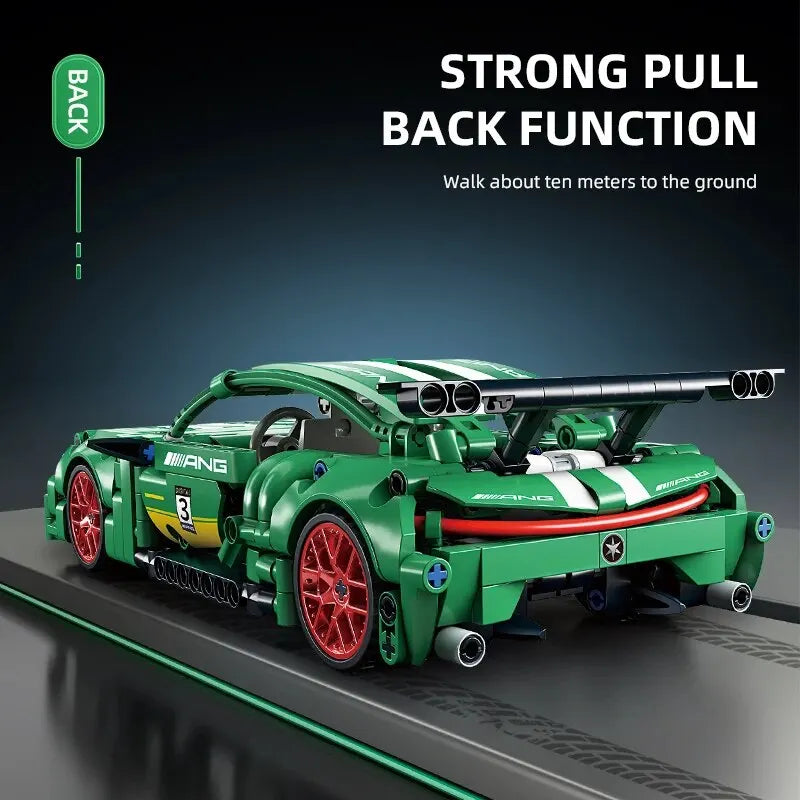 Technical Super Racing Car 456PCS Model Building Blocks Automobile Pull Back DIY Vehicle Children Construction Toys Christmas