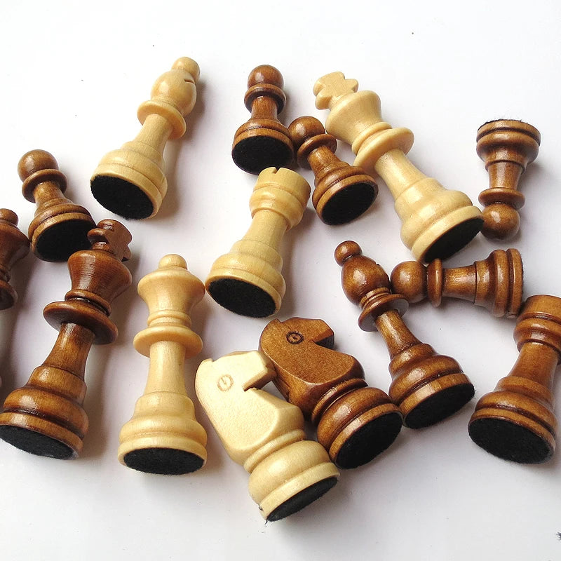 Large Magnetic Wooden Folding Chess Set Felted Game Board 39cm*39cm