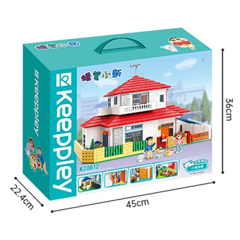 Keeppley 크레용 신짱 빌딩 블록 노하라 신노스케의 집