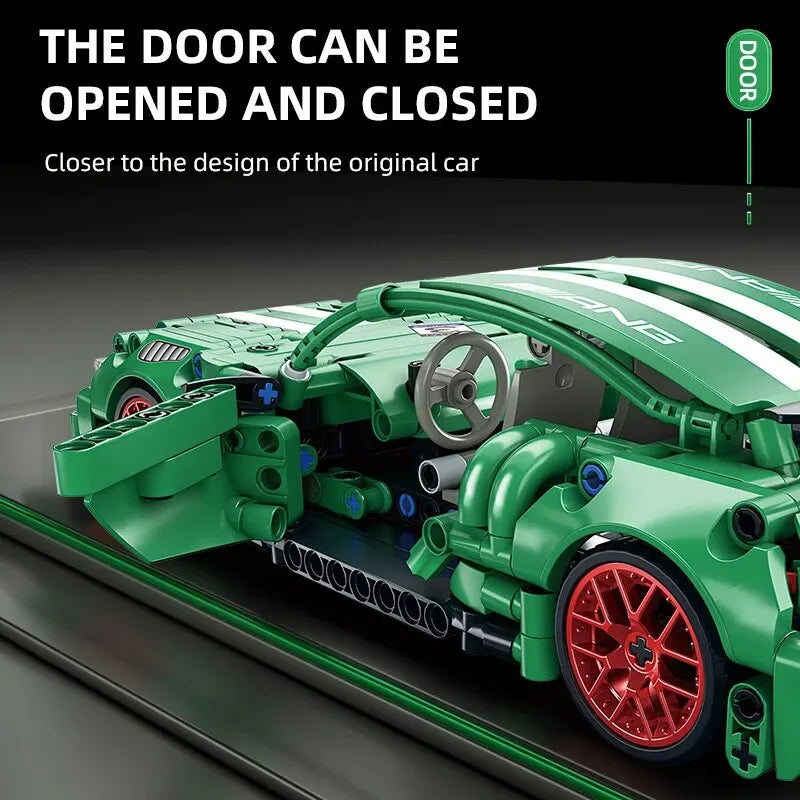 Technical Super Racing Car 456PCS Model Building Blocks Automobile Pull Back DIY Vehicle Children Construction Toys Christmas