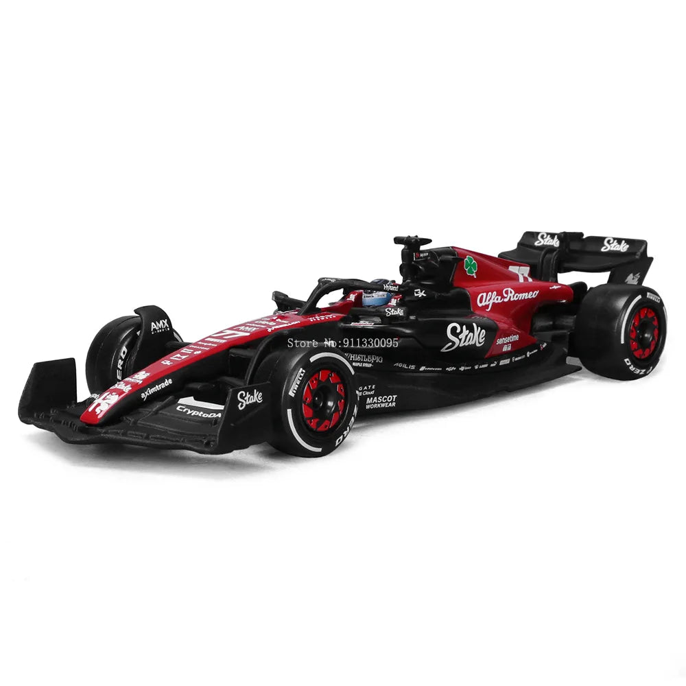 Bburago 1:43 F1 2023 24# 周冠宇 アルファロメオ F1 チーム ステーク C43 77# バルテリ ボッタス 合金車 ダイキャスト