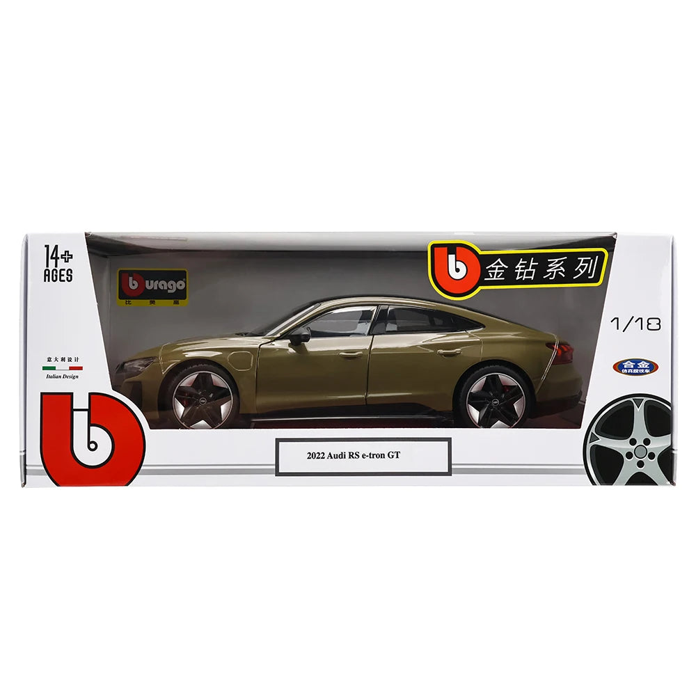 Bbugo 1:18 2022 AUDI RS e-tron GT 합금 럭셔리 차량 다이캐스트
