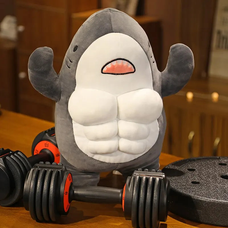 40CM 귀여운 근육 상어 봉제 인형