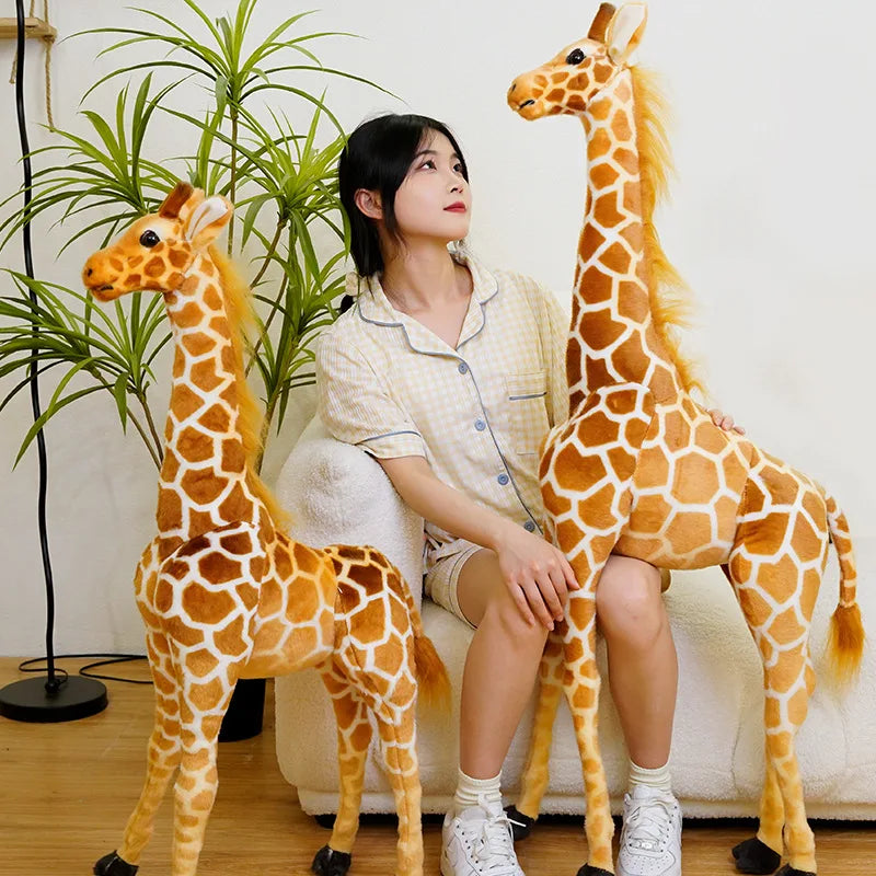 자이언트 리얼 라이프 기린 플러시 천 50-120cm