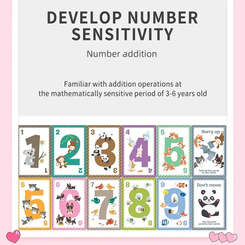 子ども用数字カード 算数の足し算と引き算