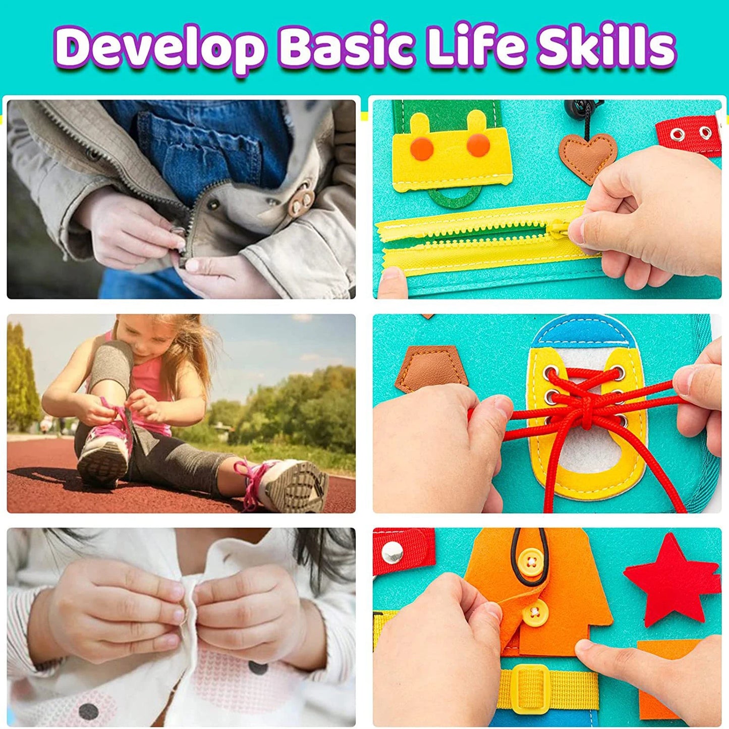 Toddlers Montessori Toys Busy Board Sensory Board