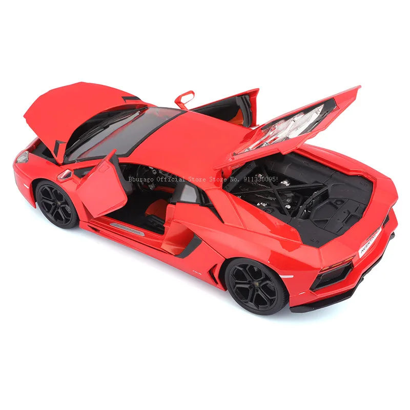 Bbugo 다이캐스트 자동차 1:18 스케일 람보르기니 아벤타도르 쿠페 LP700-4 합금