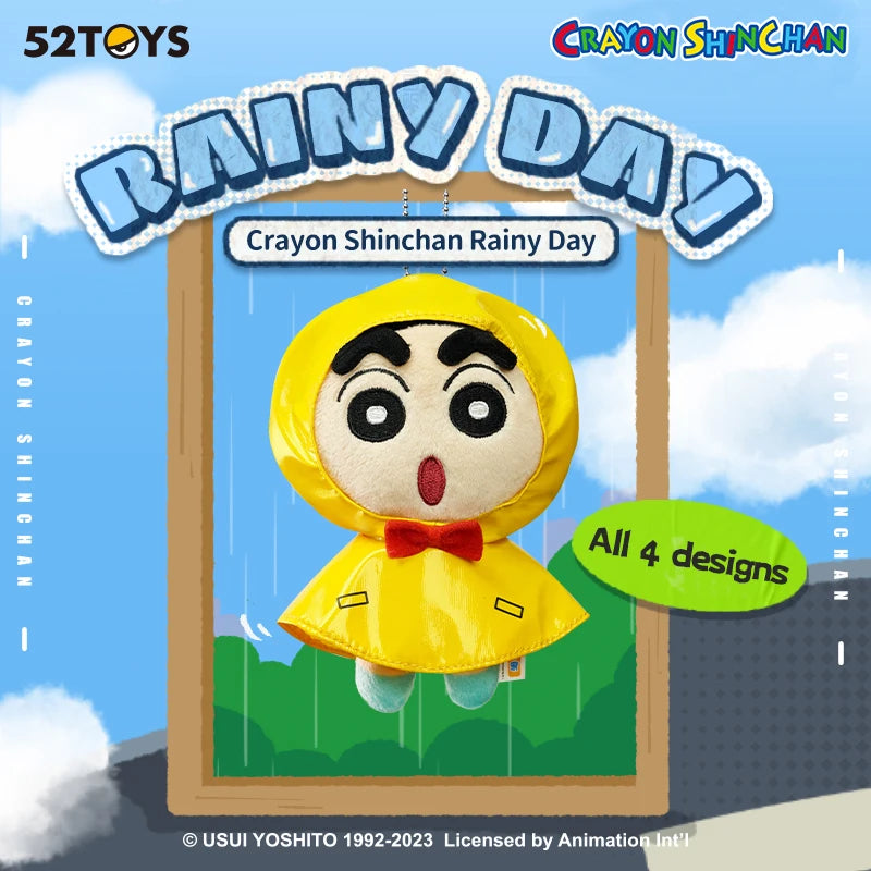 52TOYS 크레용 신찬 비오는 날 애니메이션 피규어 10cm