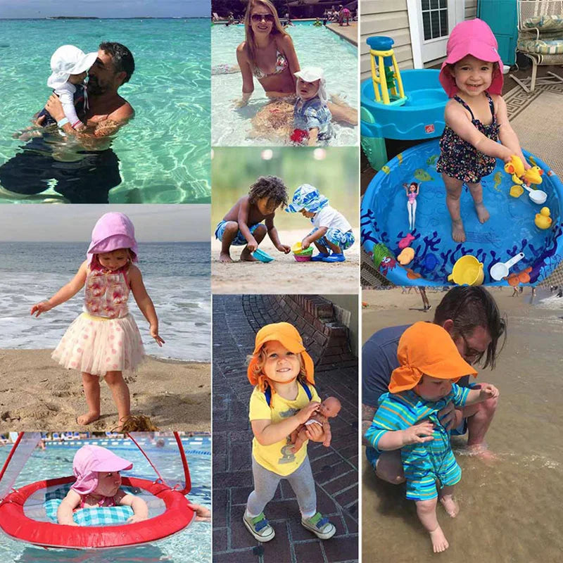 SPF50+ 아기용 태양 모자 여름