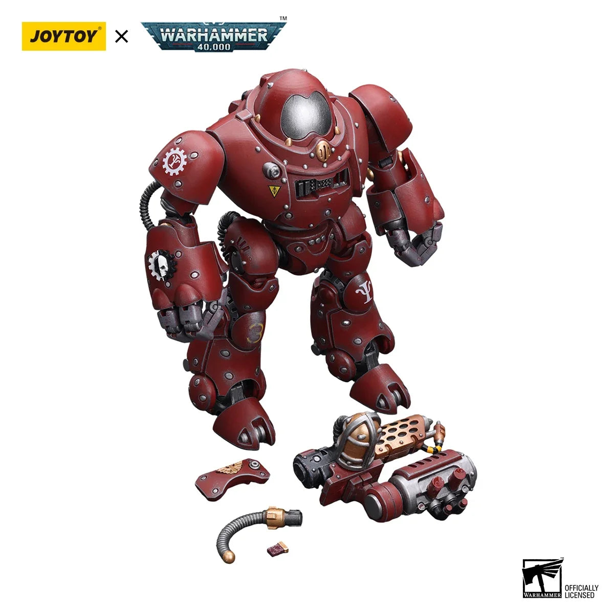 JOYTOY Warhammer 40k 1/18 Action Figures Mecha Anime Adeptus Mechanicus Kastelan Robot with Incendine Combustor Model Toys