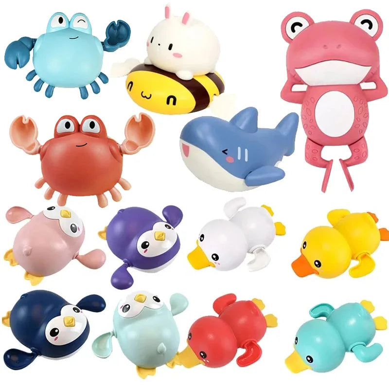 赤ちゃん用お風呂おもちゃ 入浴 かわいい 水泳用 アヒル クジラ プール ビーチ クラシック チェーン 時計仕掛け 水遊びおもちゃ 子供用 水遊びおもちゃ