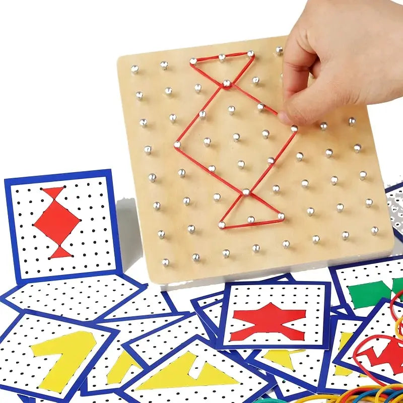 Montessori Educational Kids Baby Creative Toy Graphics Math Pattern Blocks