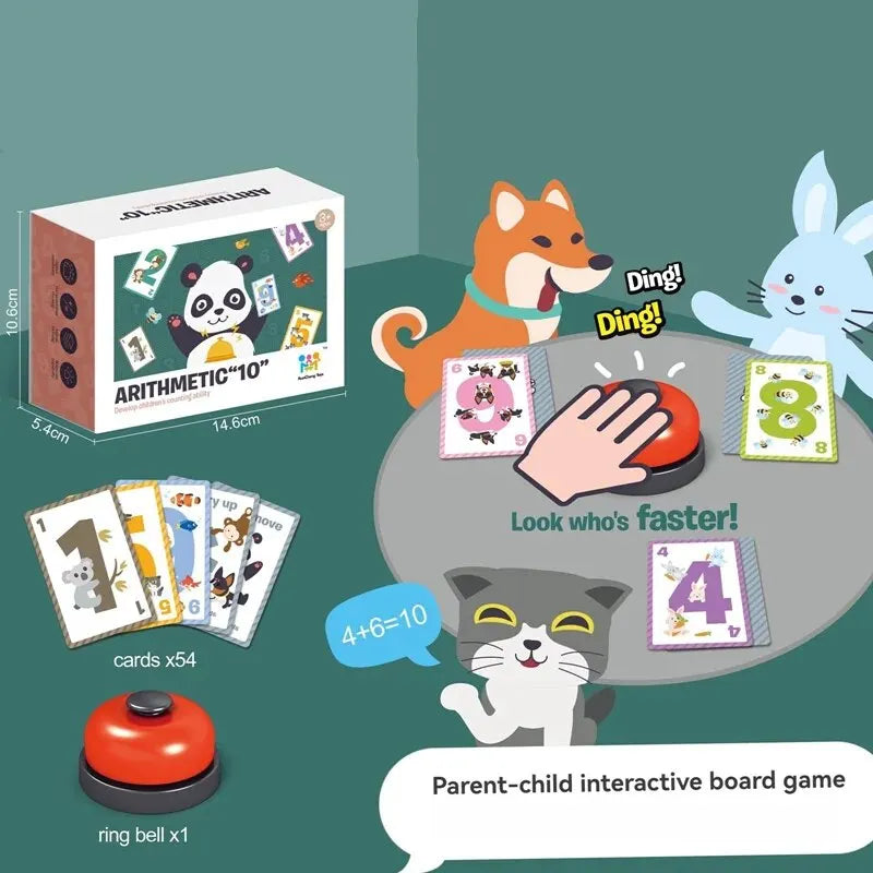 子ども用数字カード 算数の足し算と引き算
