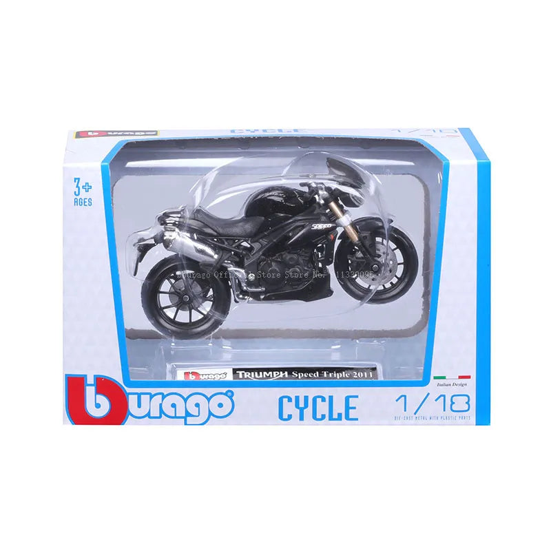 Bbugo 1:18 Triumph Speed Triple 합금 오토바이 모델