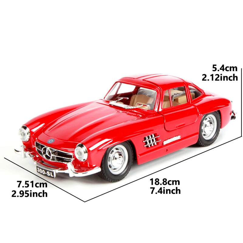 부라고 1954 메르세데스 벤츠 300 SL 자동차 1:24 합금