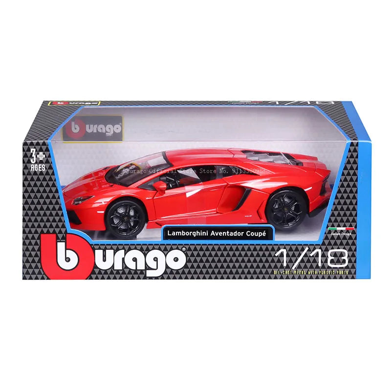 Bbugo 다이캐스트 자동차 1:18 스케일 람보르기니 아벤타도르 쿠페 LP700-4 합금