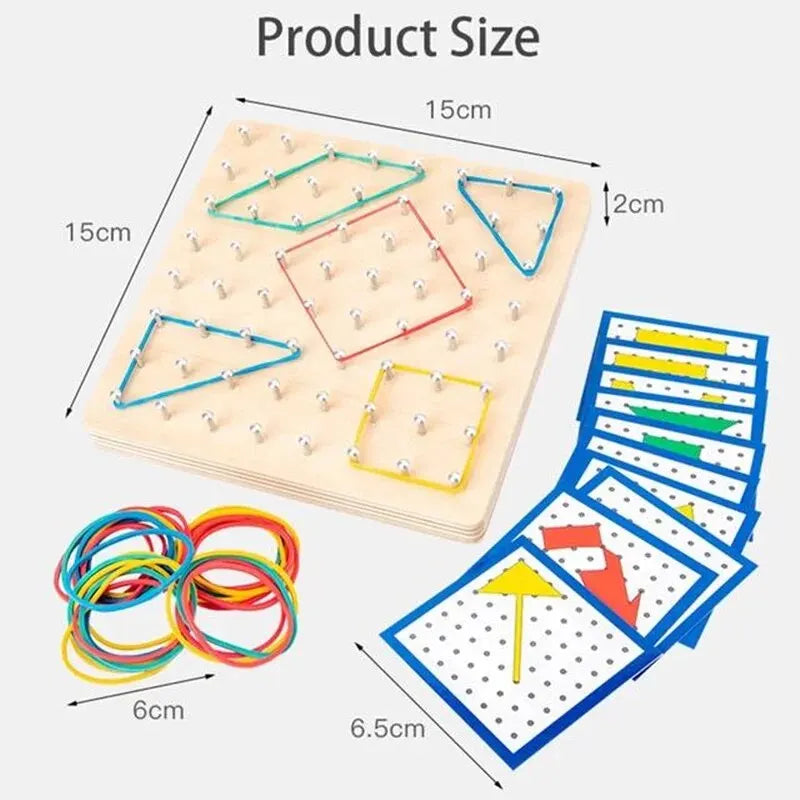Montessori Educational Kids Baby Creative Toy Graphics Math Pattern Blocks