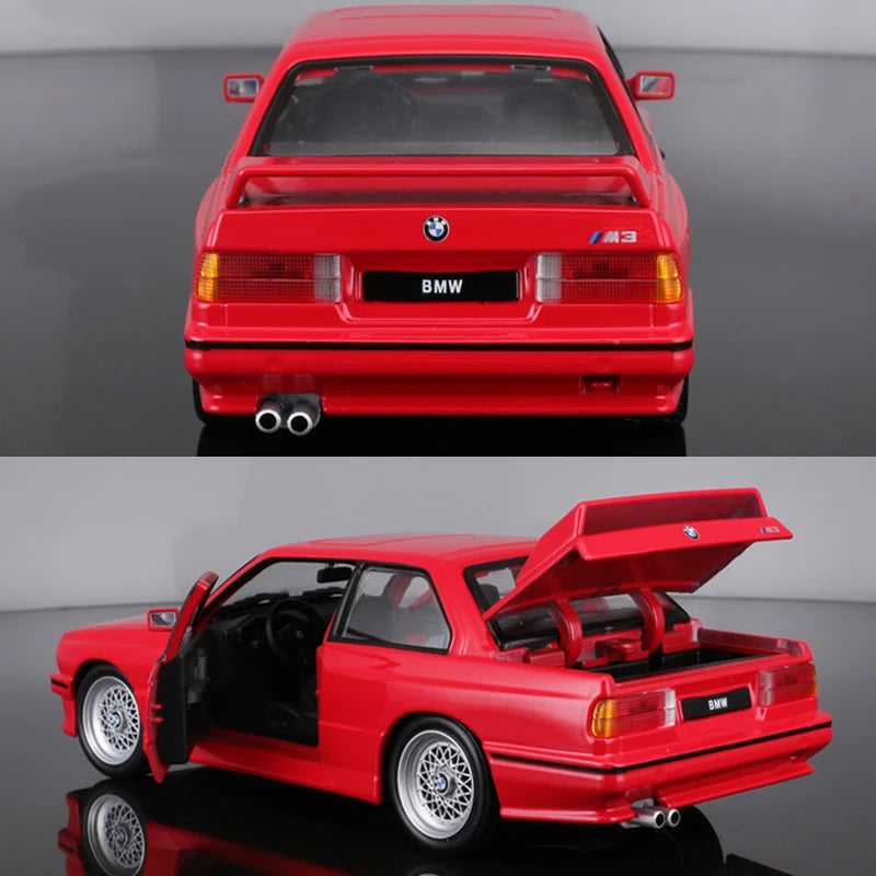 부라고 1998 BMW M3 (E30) 스포츠카 모델 1:24 스케일 합금