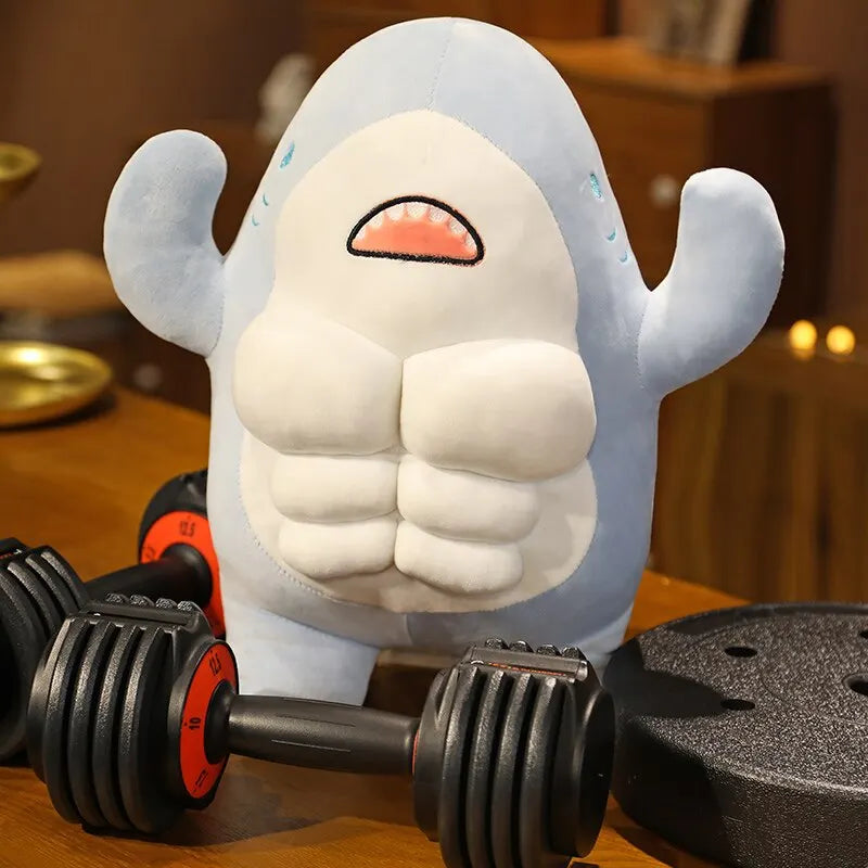 40CM 귀여운 근육 상어 봉제 인형