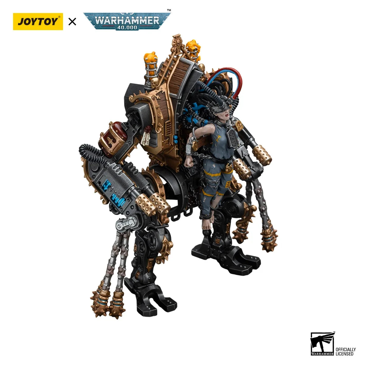 JOYTOY Warhammer 40k 1/18 Action Figures Mecha Anime 24cm Adepta Sororitas Penitent Engine with Penitent Flails Mecha Model