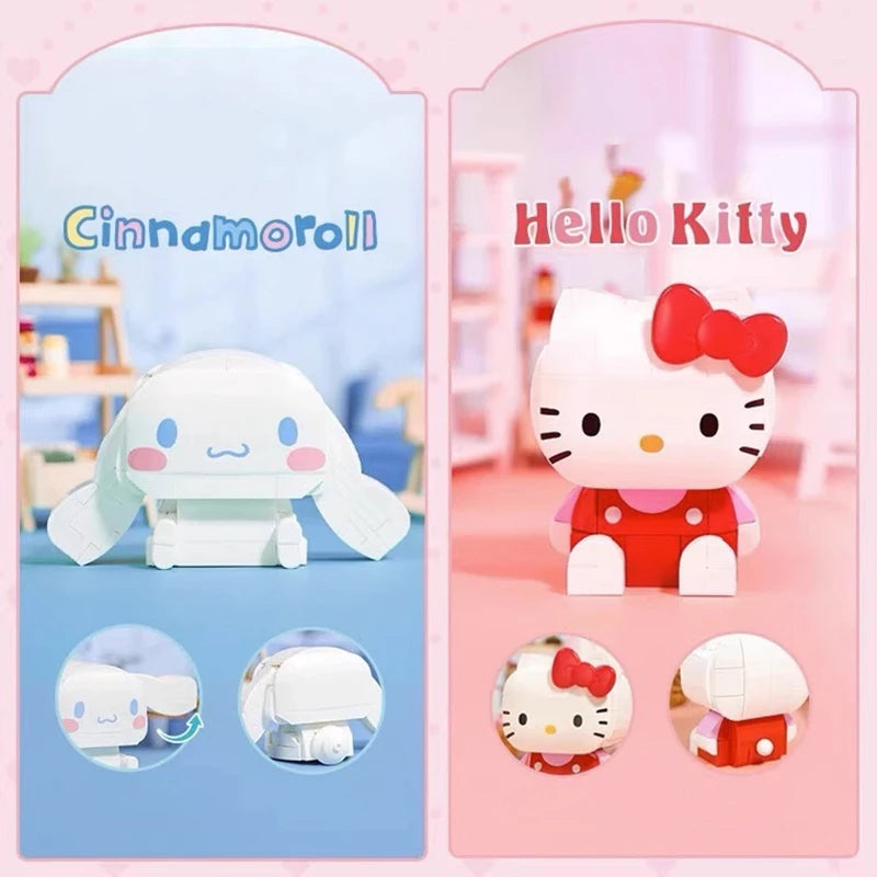 Keeppley 산리오 헬로키티 쿠로미 시나모롤 빌딩 블록