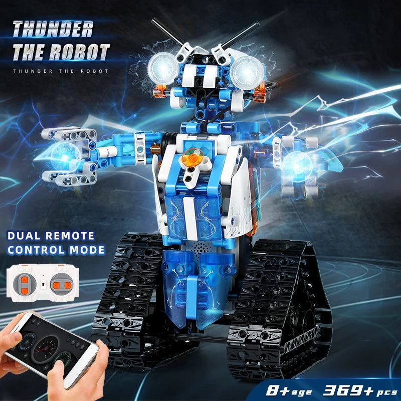 MOULD KING 15059 15078 ロボット玩具 APP&RC 電動ロボット LED パーツ付き