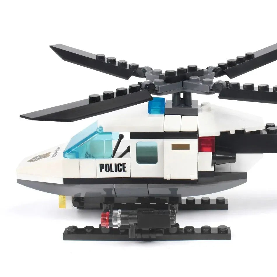 102pcs Police Helicopter Building Blocks