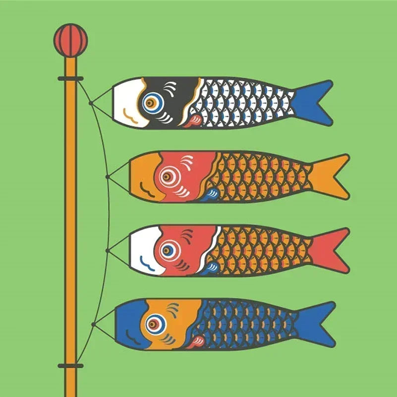 40cm 일본 잉어 Windsock Streamer 물고기 깃발 연