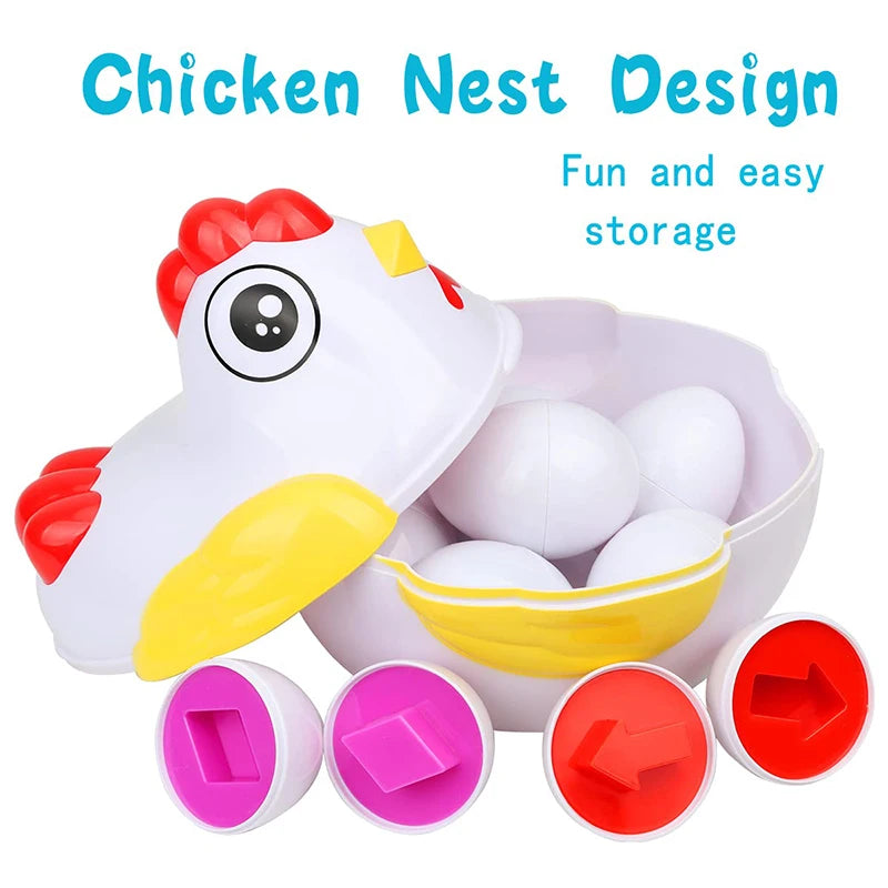 12 Matching Eggs Montessori Sensory Baby Toys
