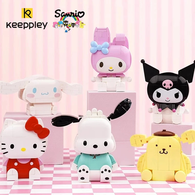 Keeppley 산리오 헬로키티 쿠로미 시나모롤 빌딩 블록