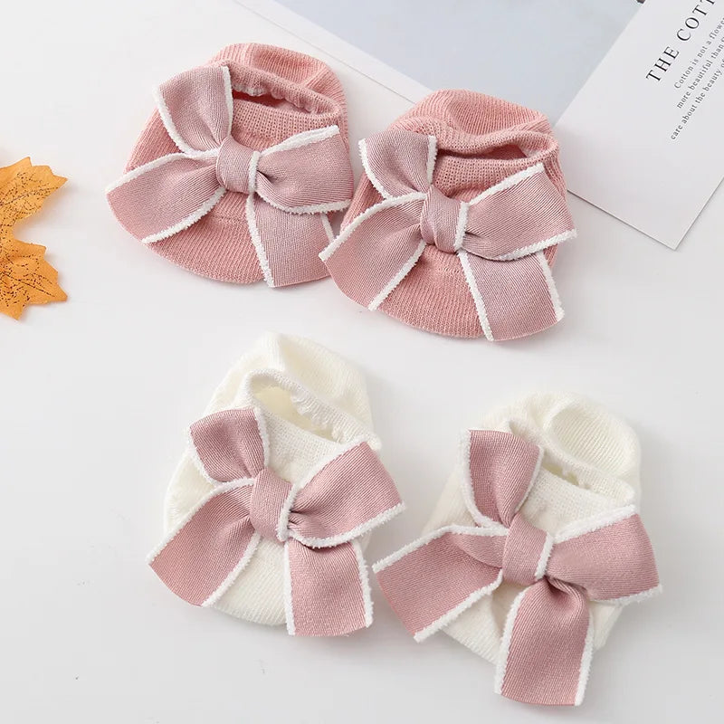 귀여운 Bowknot 아기 양말 부드러운 면 신생아