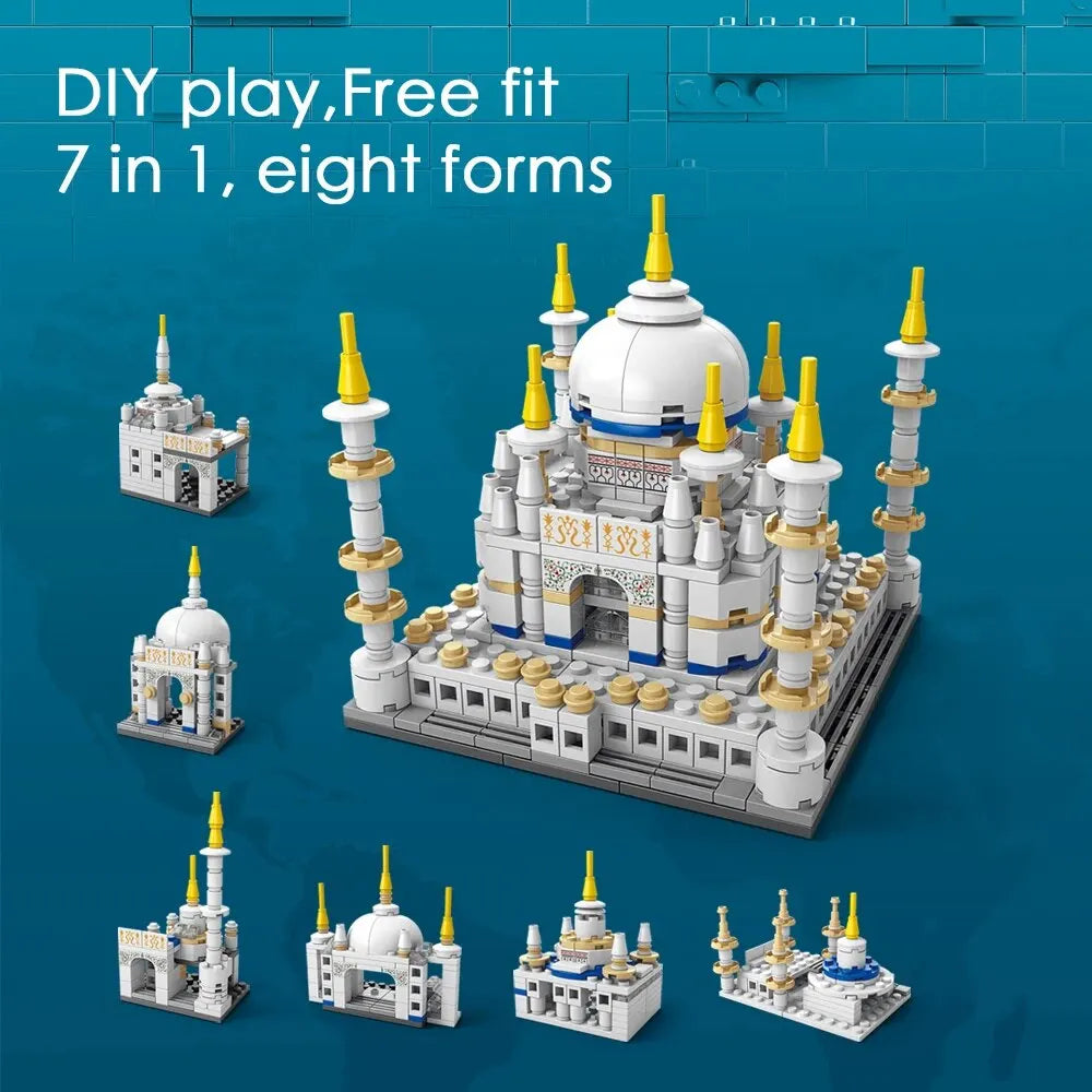 510PCS 타지마할 미니 빌딩 블록