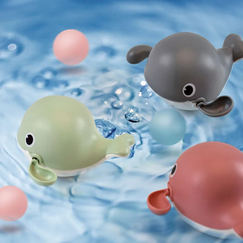 赤ちゃん用お風呂おもちゃ 入浴 かわいい 水泳用 アヒル クジラ プール ビーチ クラシック チェーン 時計仕掛け 水遊びおもちゃ 子供用 水遊びおもちゃ