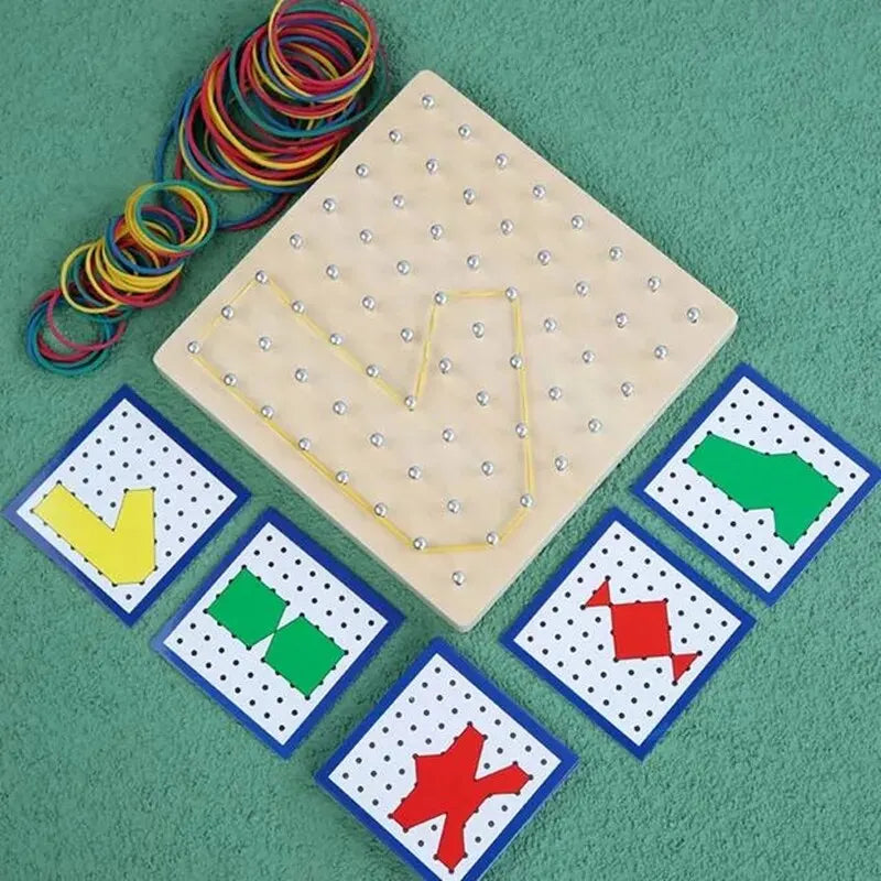 Montessori Educational Kids Baby Creative Toy Graphics Math Pattern Blocks